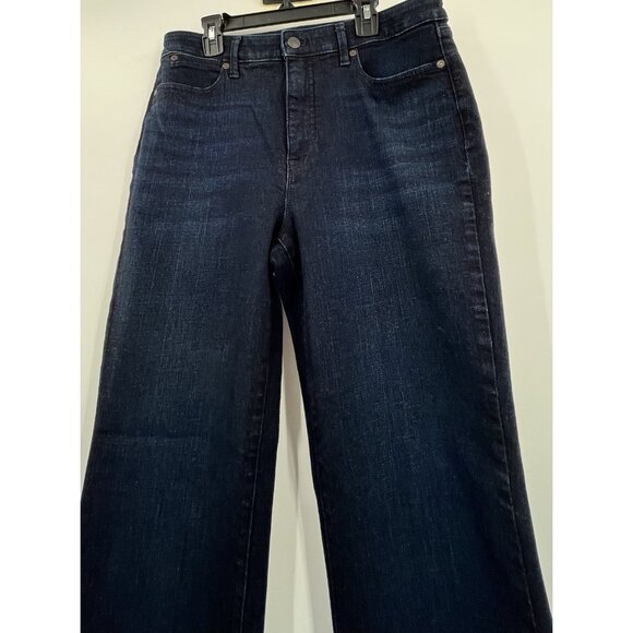 Talbots Jeans Women's Size 8 High-Rise Barely Boot Stretch Blue Denim Bootcut - Picture 4 of 10